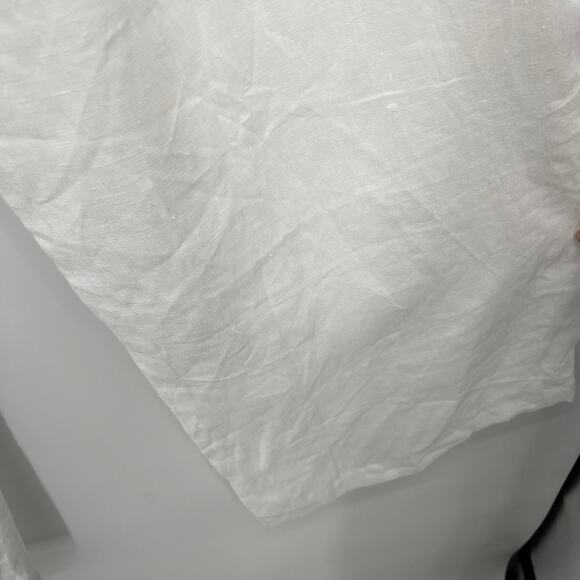 NWT Reformation Mason Linen Pants Pleated Wide Leg Linen Pants Women's 16 White - Picture 9 of 13